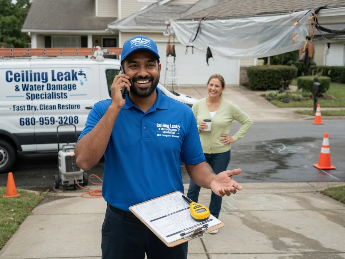 Ceiling Leak Cleanup Caney, OK FAQs
